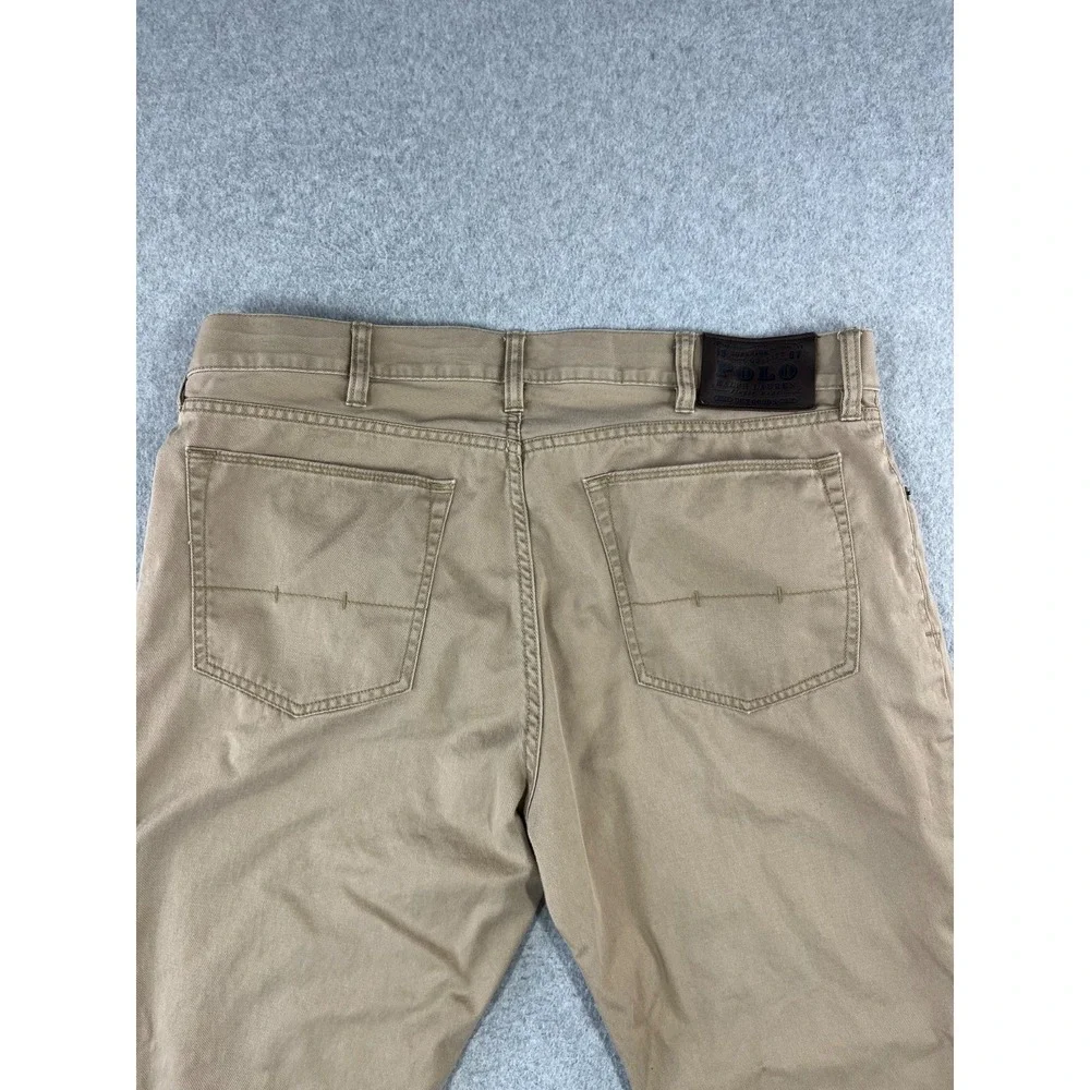 Polo Ralph Lauren Khaki Chino Pants Mens 36x29 Tan Relaxed Fit Straight Leg